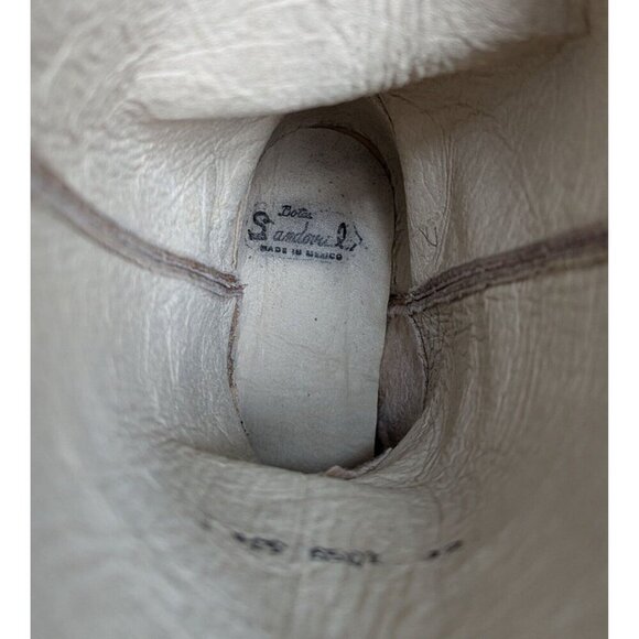 Botas Sandoval Men's Cowboy boots Embossed Leather Size 27/9 Burgundy - Picture 3 of 8